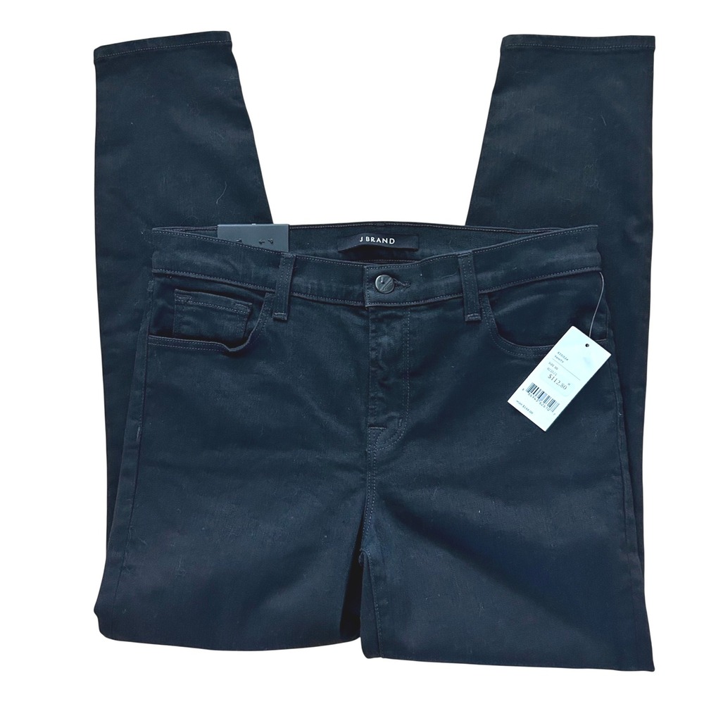 NEW J Brand 835 Mid-Rise Crop Skinny Jeans Vanity Black Photo Ready Size 30